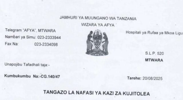 NAFASI 9 Za Kazi Hospitali ya Rufaa ya Mkoa Mtwara – Ligula